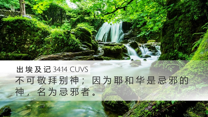 出 埃 及 记 34:14 CUVS Bible Verse Image