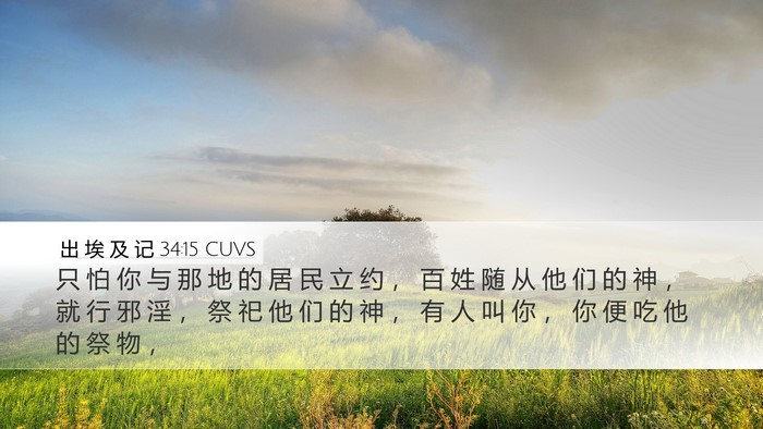 出 埃 及 记 34:15 CUVS Bible Verse Image