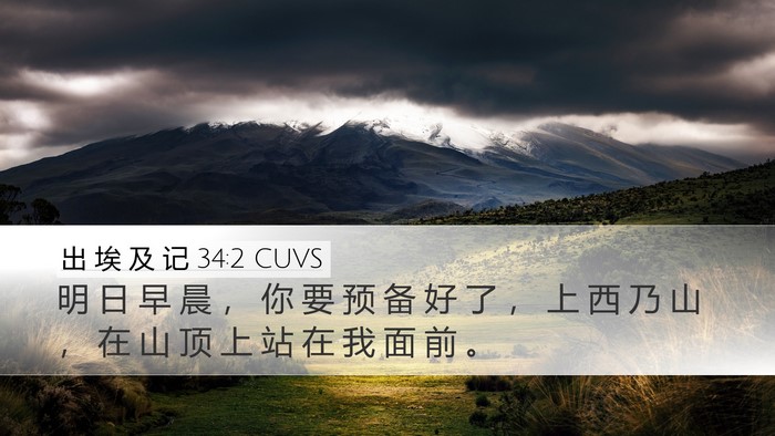 出 埃 及 记 34:2 CUVS Bible Verse Image