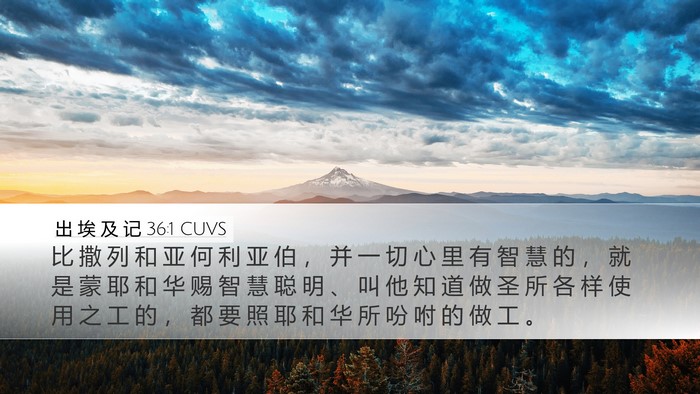 出 埃 及 记 36:1 CUVS Bible Verse Image