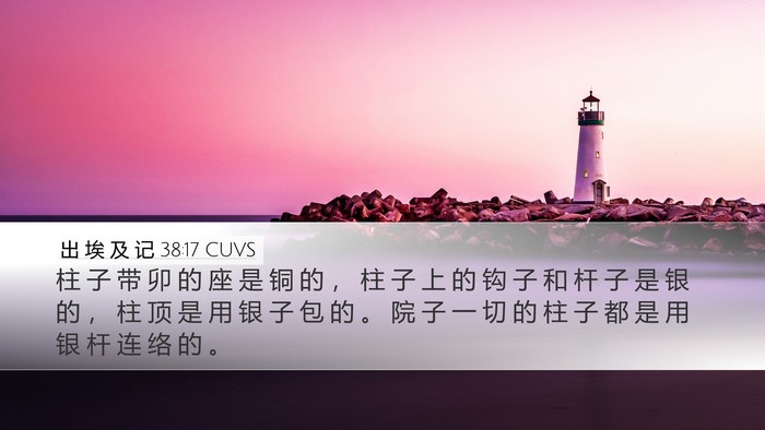 出 埃 及 记 38:17 CUVS Bible Verse Image