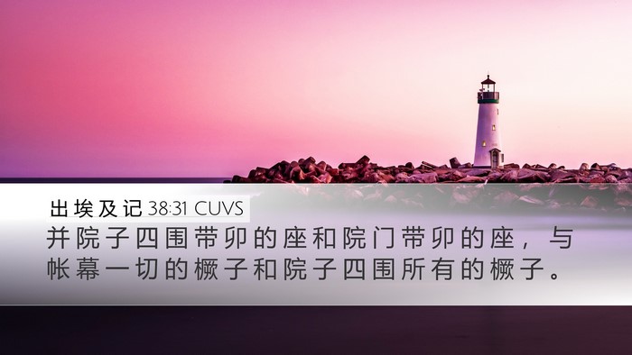 出 埃 及 记 38:31 CUVS Bible Verse Image