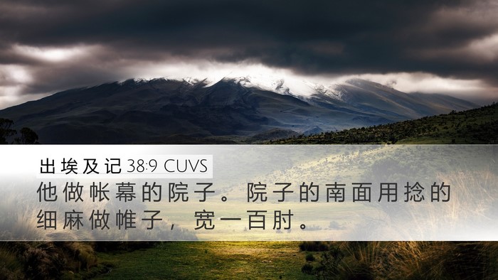 出 埃 及 记 38:9 CUVS Bible Verse Image
