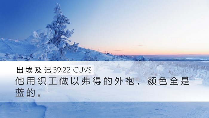 出 埃 及 记 39:22 CUVS Bible Verse Image