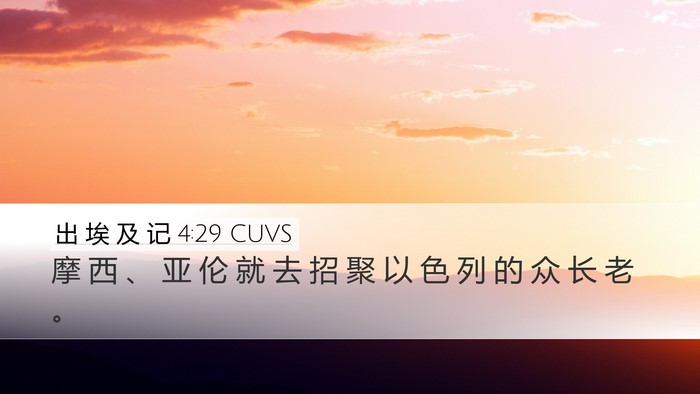 出 埃 及 记 4:29 CUVS Bible Verse Image