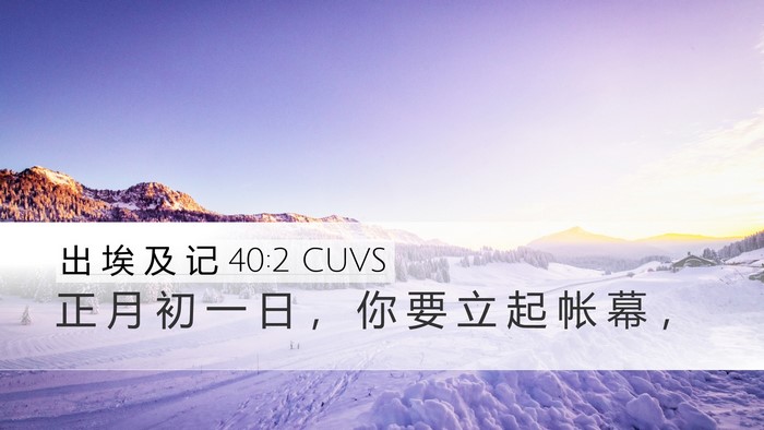 出 埃 及 记 40:2 CUVS Bible Verse Image
