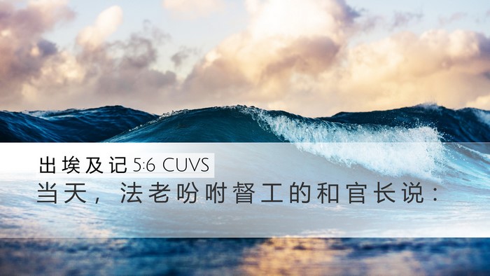 出 埃 及 记 5:6 CUVS Bible Verse Image