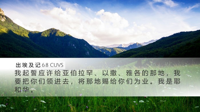 出 埃 及 记 6:8 CUVS Bible Verse Image