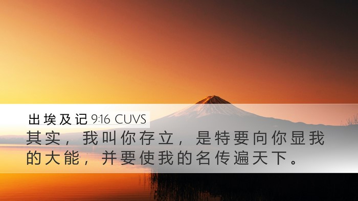 出 埃 及 记 9:16 CUVS Bible Verse Image