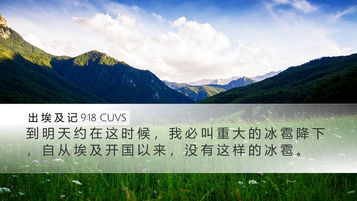 出 埃 及 记 9:18 CUVS Bible Verse Image