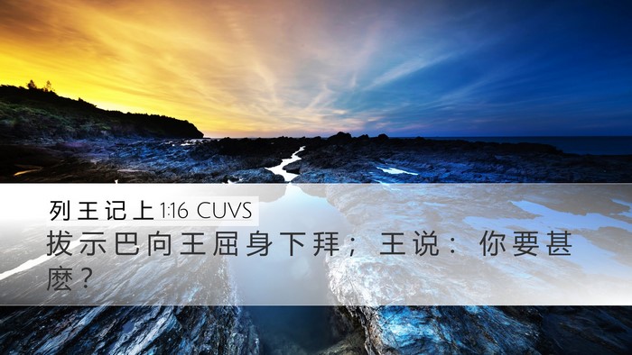 列 王 记 上 1:16 CUVS Bible Verse Image