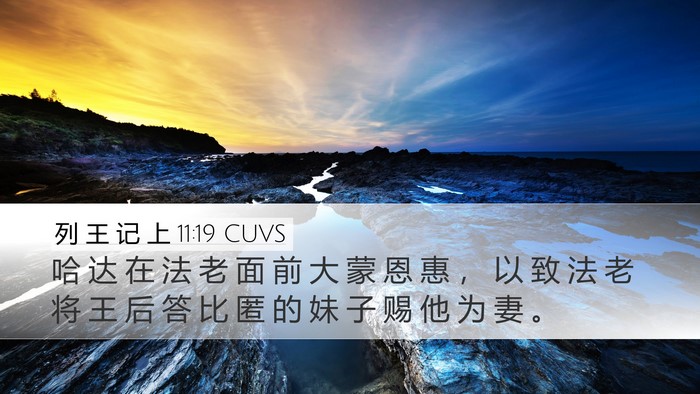 列 王 记 上 11:19 CUVS Desktop Wallpaper - 哈 达 在 法 老 面 前 大 蒙 恩 惠 ， - Desktop Bible Verse Wallpaper