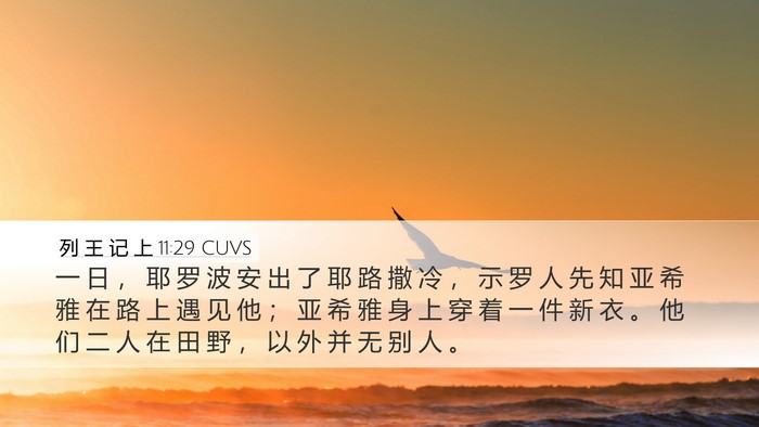 列 王 记 上 11:29 CUVS Bible Verse Image