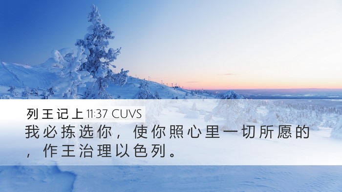 列 王 记 上 11:37 CUVS Bible Verse Image