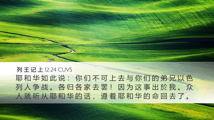 列 王 记 上 12:24 CUVS Bible Verse Image