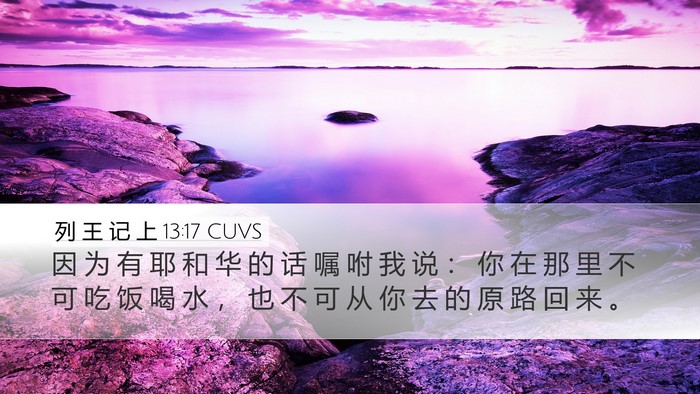 列 王 记 上 13:17 CUVS Bible Verse Image