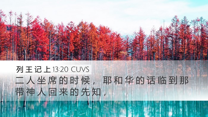 列 王 记 上 13:20 CUVS Bible Verse Image