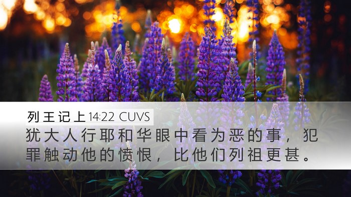 列 王 记 上 14:22 CUVS Bible Verse Image