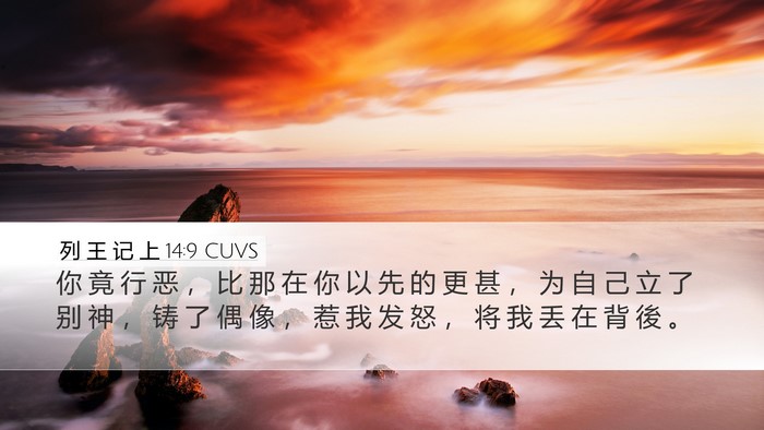 列 王 记 上 14:9 CUVS Bible Verse Image