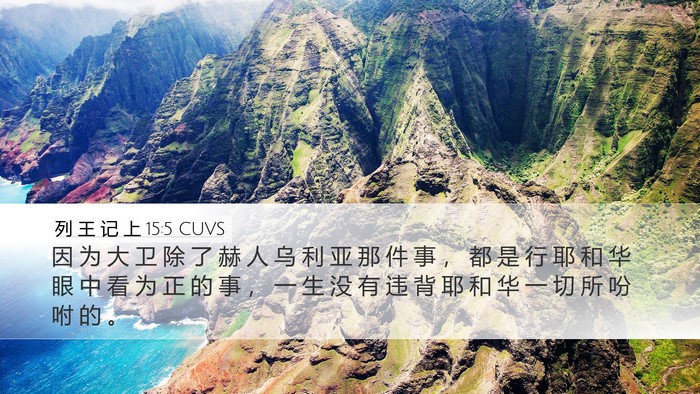列 王 记 上 15:5 CUVS Bible Verse Image