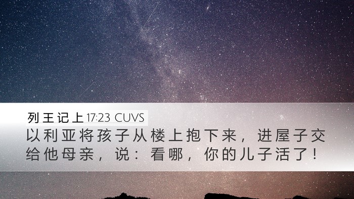列 王 记 上 17:23 CUVS Bible Verse Image
