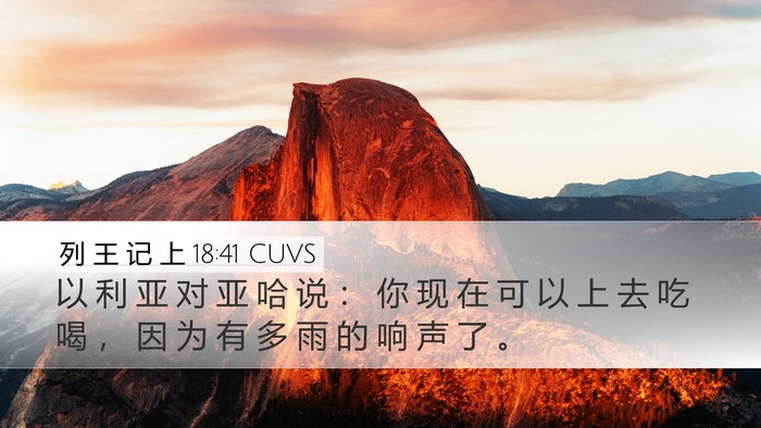 列 王 记 上 18:41 CUVS Bible Verse Image