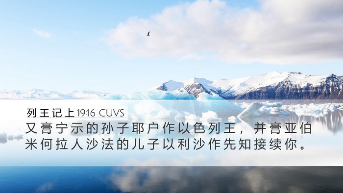 列 王 记 上 19:16 CUVS Bible Verse Image
