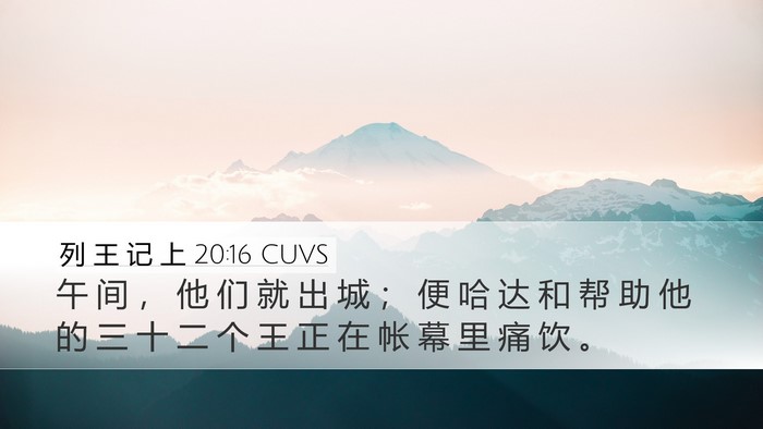 列 王 记 上 20:16 CUVS Bible Verse Image