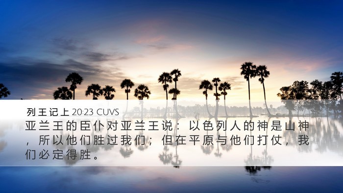 列 王 记 上 20:23 CUVS Bible Verse Image