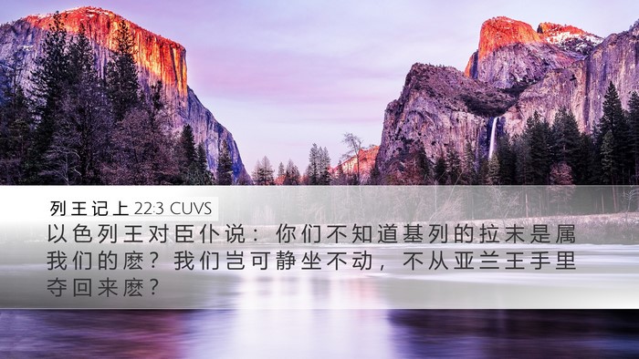 列 王 记 上 22:3 CUVS Bible Verse Image