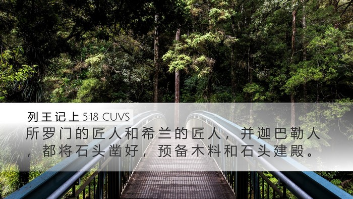 列 王 记 上 5:18 CUVS Bible Verse Image