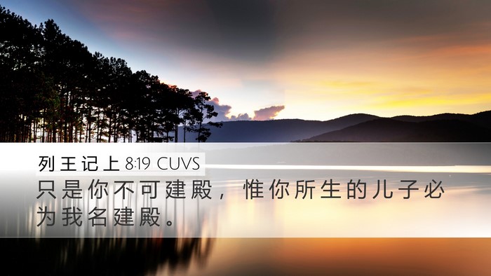 列 王 记 上 8:19 CUVS Bible Verse Image