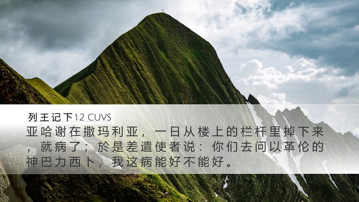 列 王 记 下 1:2 CUVS Bible Verse Image
