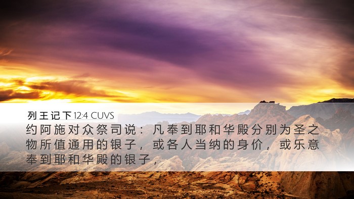 列 王 记 下 12:4 CUVS Bible Verse Image
