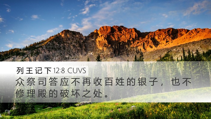 列 王 记 下 12:8 CUVS Bible Verse Image