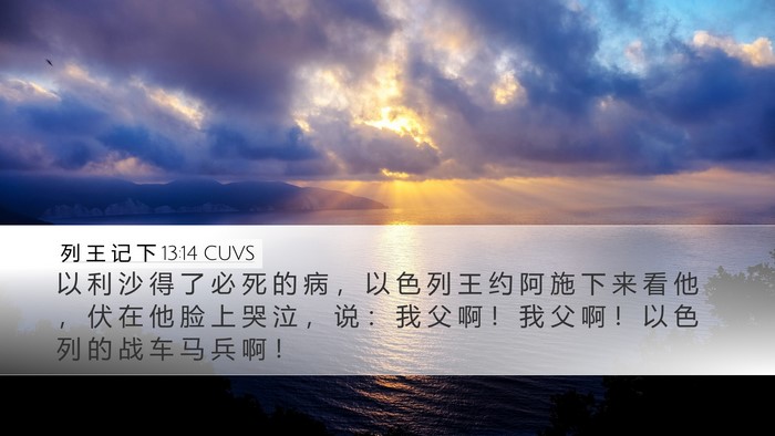 列 王 记 下 13:14 CUVS Bible Verse Image