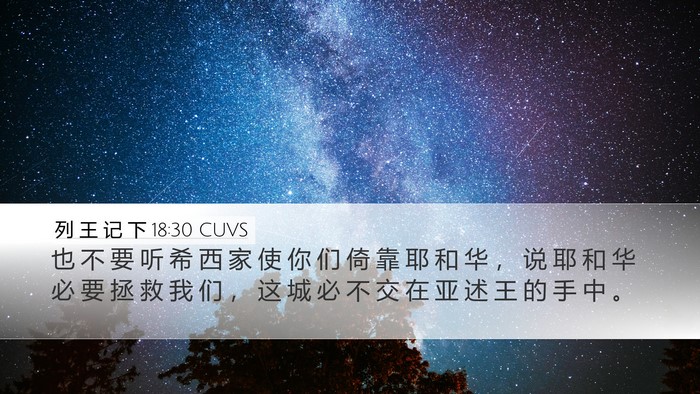 列 王 记 下 18:30 CUVS Bible Verse Image
