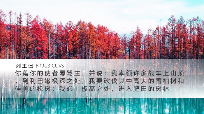 列 王 记 下 19:23 CUVS Bible Verse Image