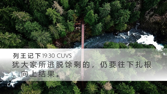 列 王 记 下 19:30 CUVS Bible Verse Image