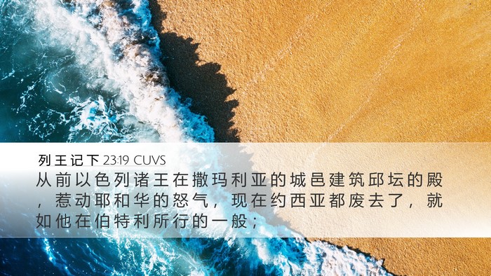 列 王 记 下 23:19 CUVS Bible Verse Image