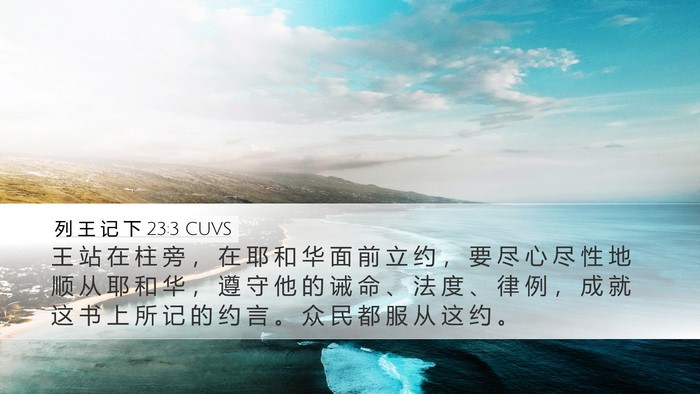 列 王 记 下 23:3 CUVS Bible Verse Image