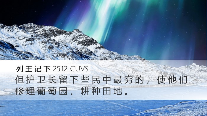 列 王 记 下 25:12 CUVS Bible Verse Image