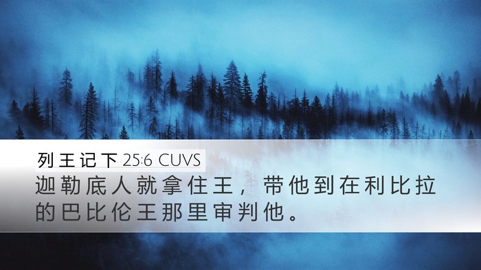 列 王 记 下 25:6 CUVS Bible Verse Image