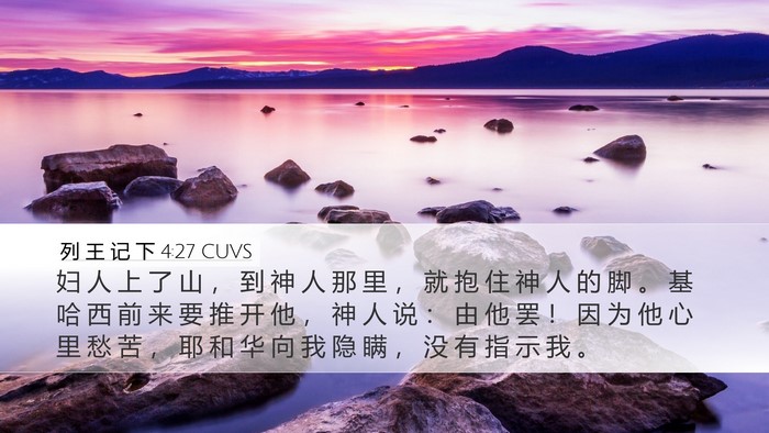 列 王 记 下 4:27 CUVS Bible Verse Image