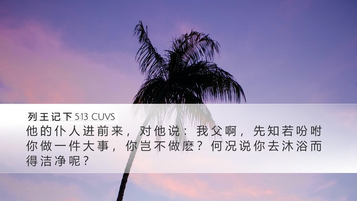 列 王 记 下 5:13 CUVS Bible Verse Image
