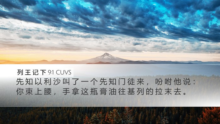 列 王 记 下 9:1 CUVS Bible Verse Image