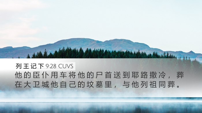 列 王 记 下 9:28 CUVS Bible Verse Image