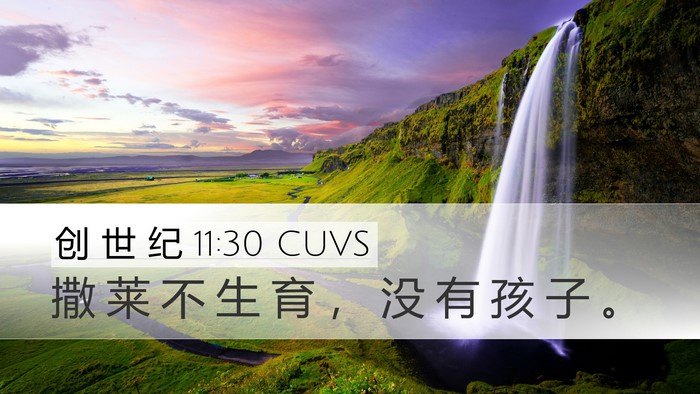 创 世 纪 11:30 CUVS Bible Verse Image