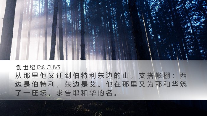 创 世 纪 12:8 CUVS Bible Verse Image