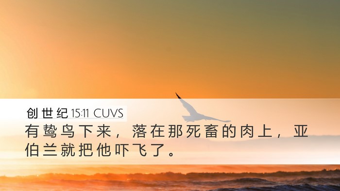 创 世 纪 15:11 CUVS Bible Verse Image